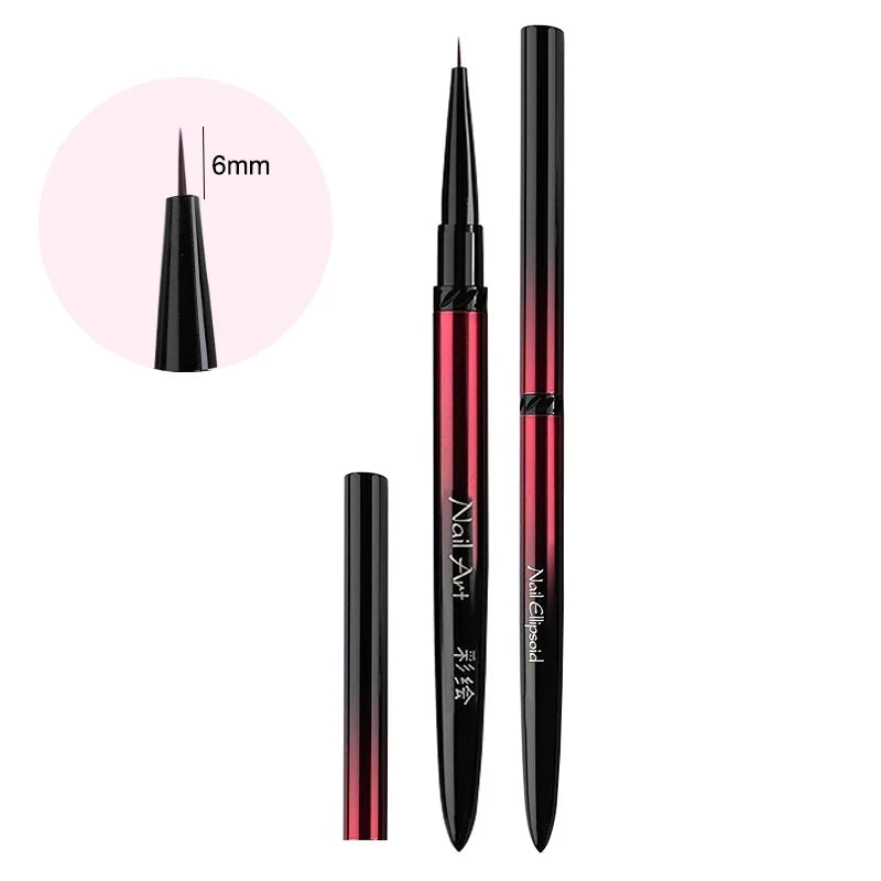 French Plaid Nail Art Brushes Set Line Grid Pattern Drawing Pen for DIY Design UV Gel Extension Manicure Painting Supplies - Curl and Collar