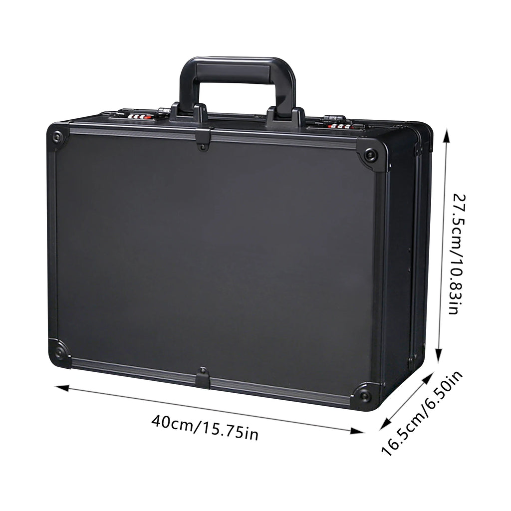 Portable Hairdressing Toolbox with Password Lock, Stylist Storage Case for 8 Scissors 4 Trimmers Combs, Beauty Tool Organizer Box - Curl and Collar