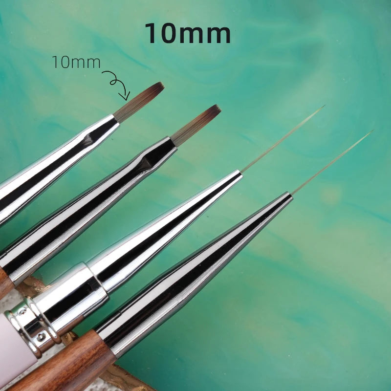 French Plaid Nail Art Brushes Set Line Grid Pattern Drawing Pen for DIY Design UV Gel Extension Manicure Painting Supplies - Curl and Collar