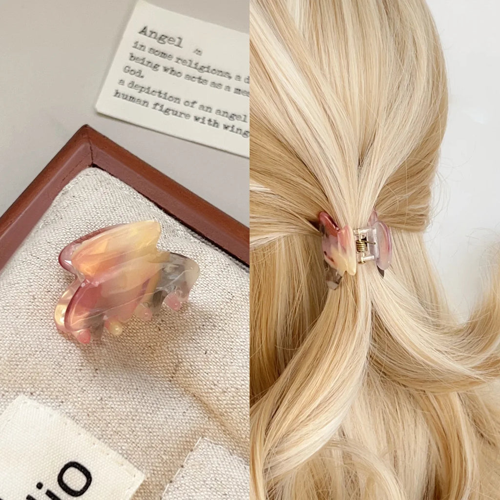 2026 New Korean style hair claw clip Fairy hair clips Mini Delicate hair claw Pretty hairclip Accessories for women - Curl and Collar