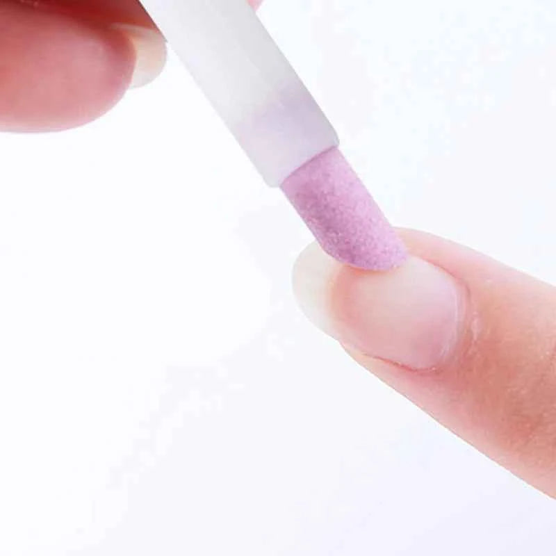 1/5PC Nails Art Quartz Grinding Pen Nail Cuticle scissors Dead Skin Remover UV Gel Polish Manicure Stick Files Accessories Tools