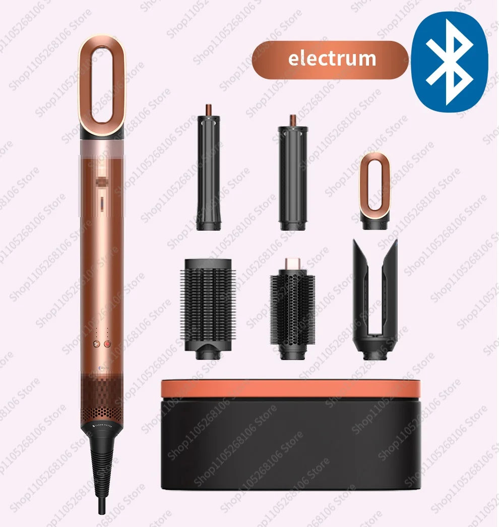 7 in 1 Multi Hair Dryer StylerHS09 Auto-Curling Barrel Hot AirBrush Soft Straightening BrushNegative Ion Fast Dry NozzleGift Box - Curl and Collar