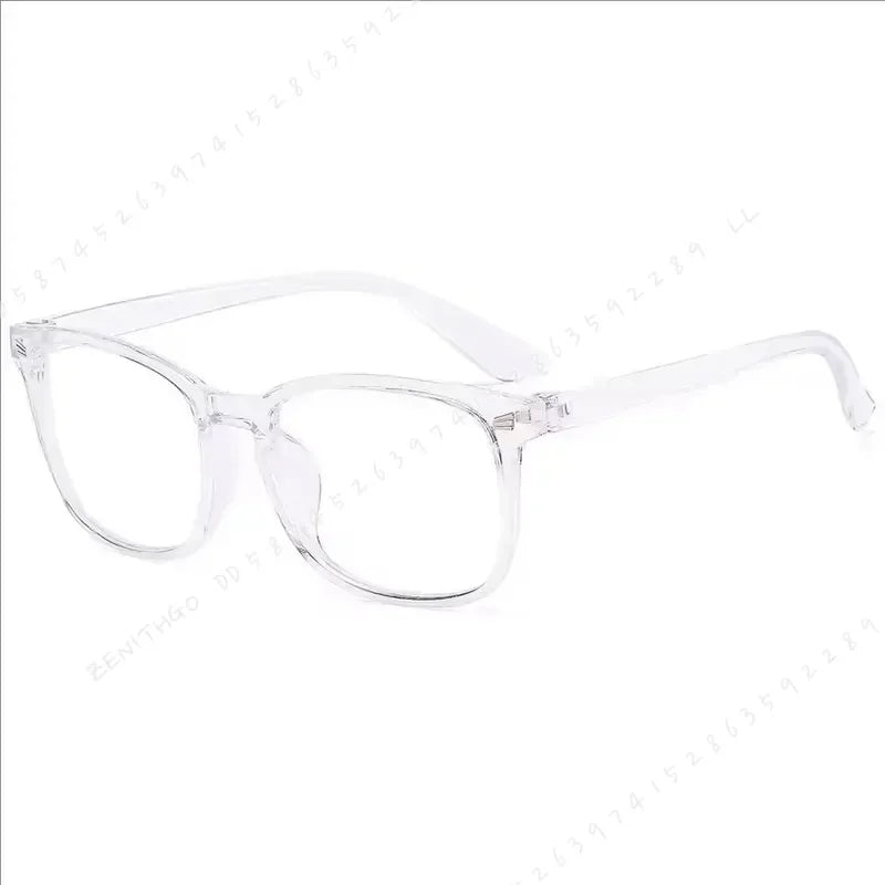 1 3 Pcs Minimalist Square Transparent Lens Glasses Blue Light Blocking Suitable For Daily And Casual Wear - Curl and Collar