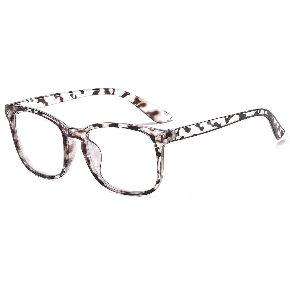2pcs Women Square Blue Light Blocking Glasses Minimalist Black Clear Frame Anti Eye Strain for School Office Computer Use - Curl and Collar