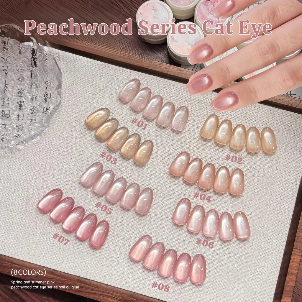 1-12pcs SHAKA Autumn Tanhua Cat Eye Pink Transparent Color Gel Nail Polish 2026 New Simple And Generous Halloween Nail Gel - Curl and Collar