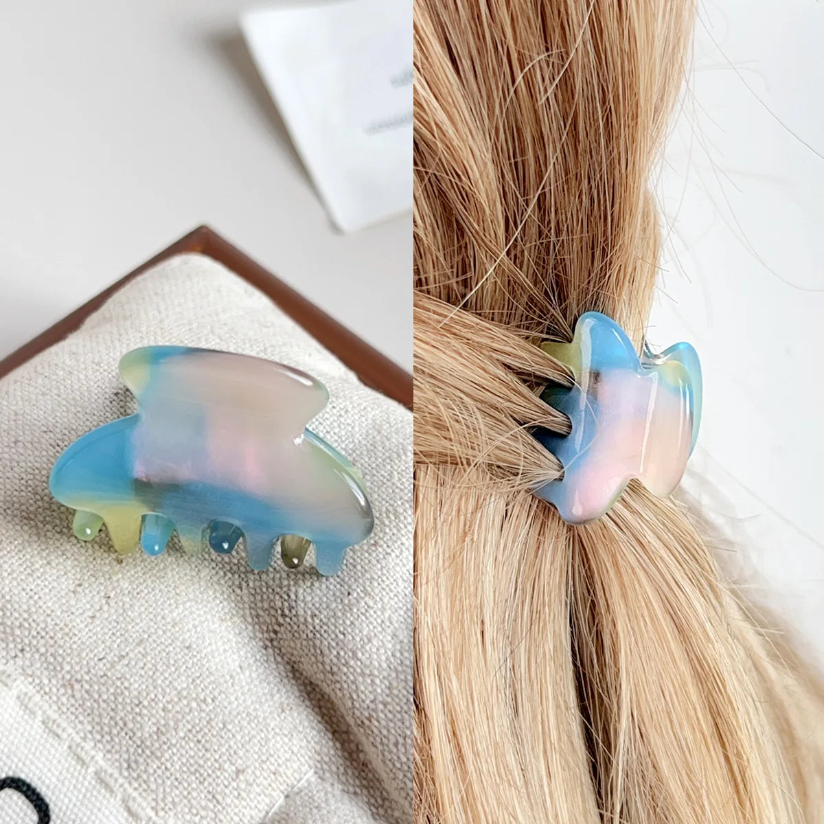 2026 New Korean style hair claw clip Fairy hair clips Mini Delicate hair claw Pretty hairclip Accessories for women - Curl and Collar