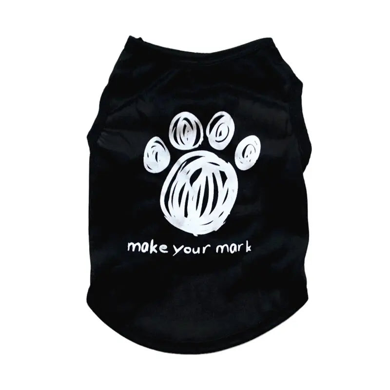 Security Clothing for Dogs Summer Pet Clothes Vest for Small Dogs Chihuahua Yorkshire Puppy Cats Low Price Pets T-shirt Costume - Curl and Collar