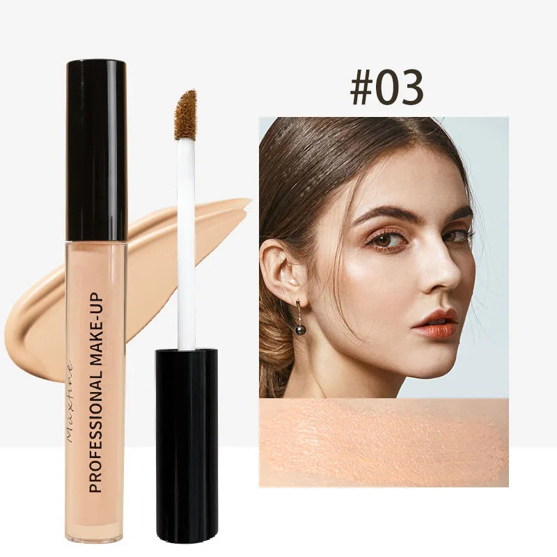 Liquid Concealer Matte High Coverage Waterproof Oil Control Moisturizing Long Lasting Concealer Professional Face Makeup - Curl and Collar