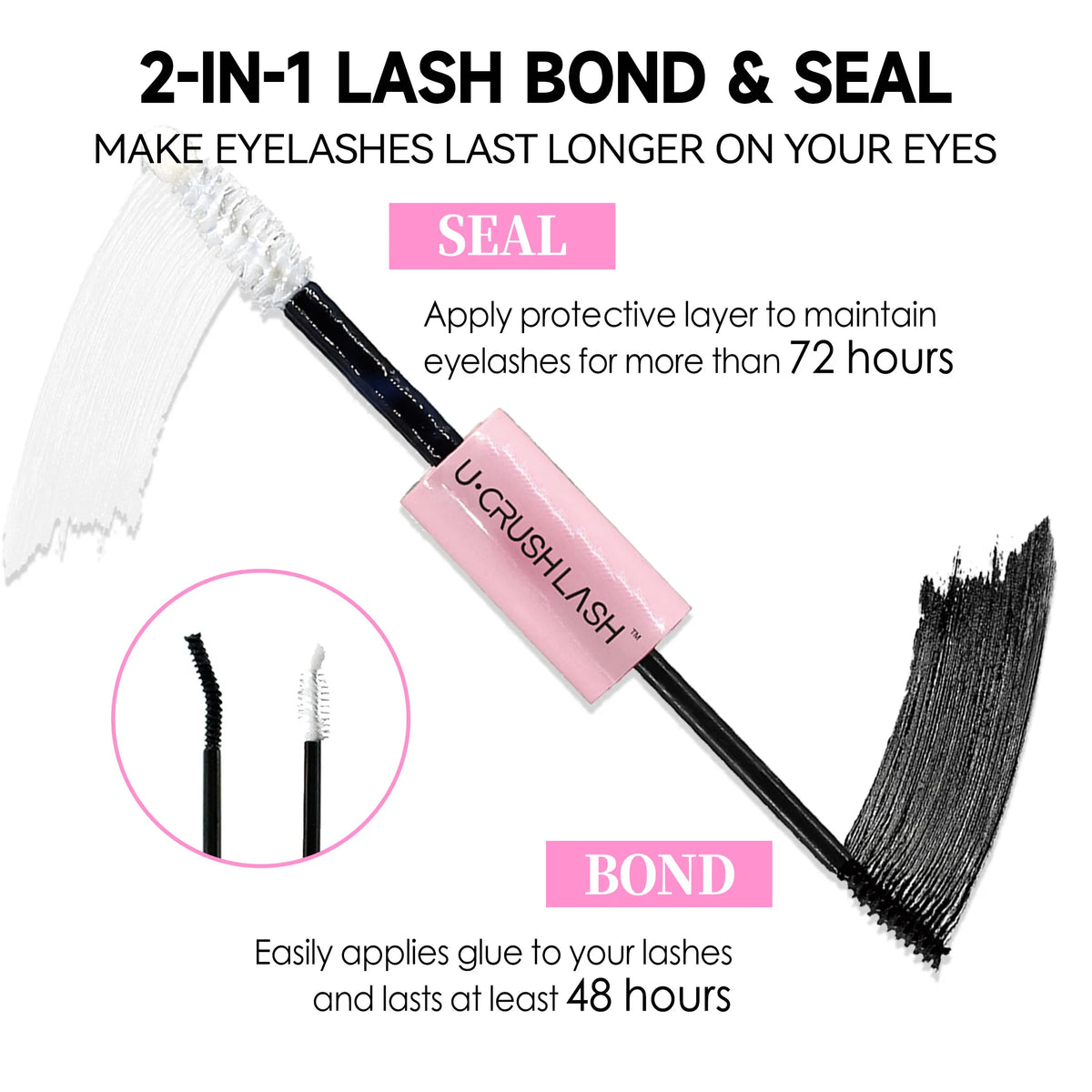 LASHVNNA Lash Clusters Kit With Waterproof Strong Hold DIY Lash Extension Kit Lash Bond And Seal And Eyelash Tweezers Makeup - Curl and Collar