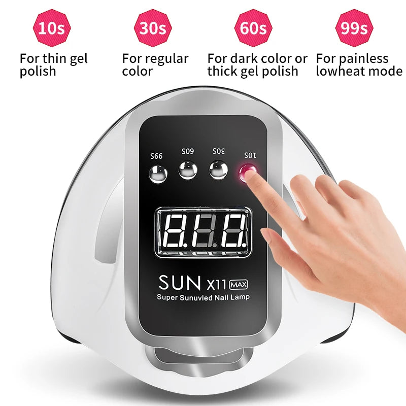 Professional Nail Lamp Infrared Sensor Manicure Nail Light For Fast Curing of All Gel Nail Polish Nail Dryer Machine Salon Tools - Curl and Collar