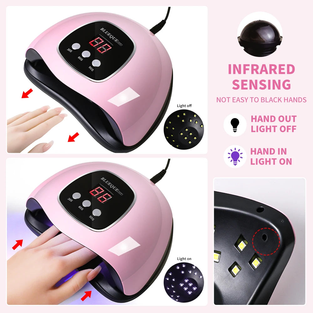 LIMEGIRL Nail UV Dryer Machine Professional 24 LED UV Manicure Lamp Home Use Nail Lamp For Drying Polish Varnish With USB Cable - Curl and Collar
