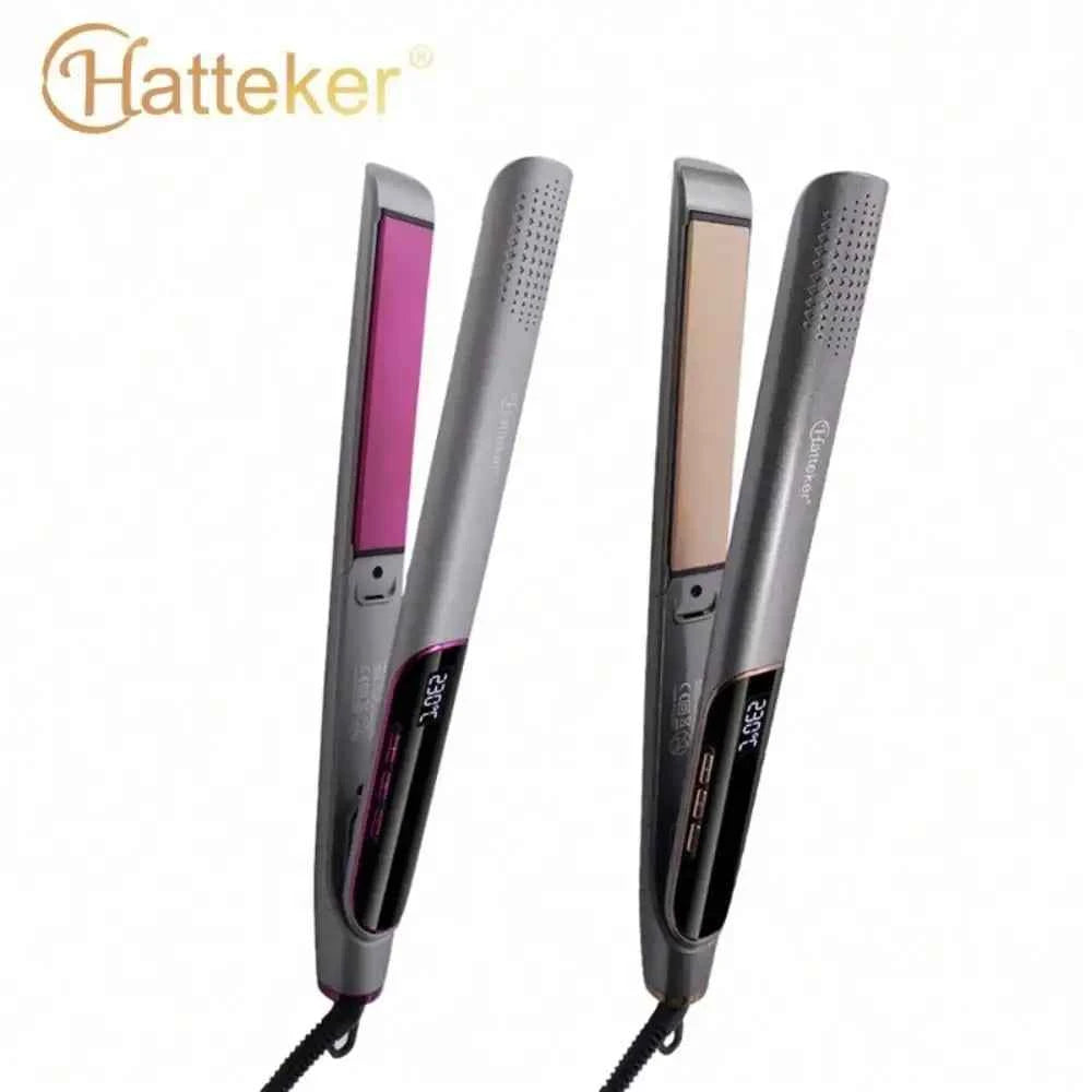 Hatteker Hair Straightener Curling Iron Hair Salon Hair Electric Splint Hair Puller Curling And Straightening Dual-Purpose Perm Cross-Border
