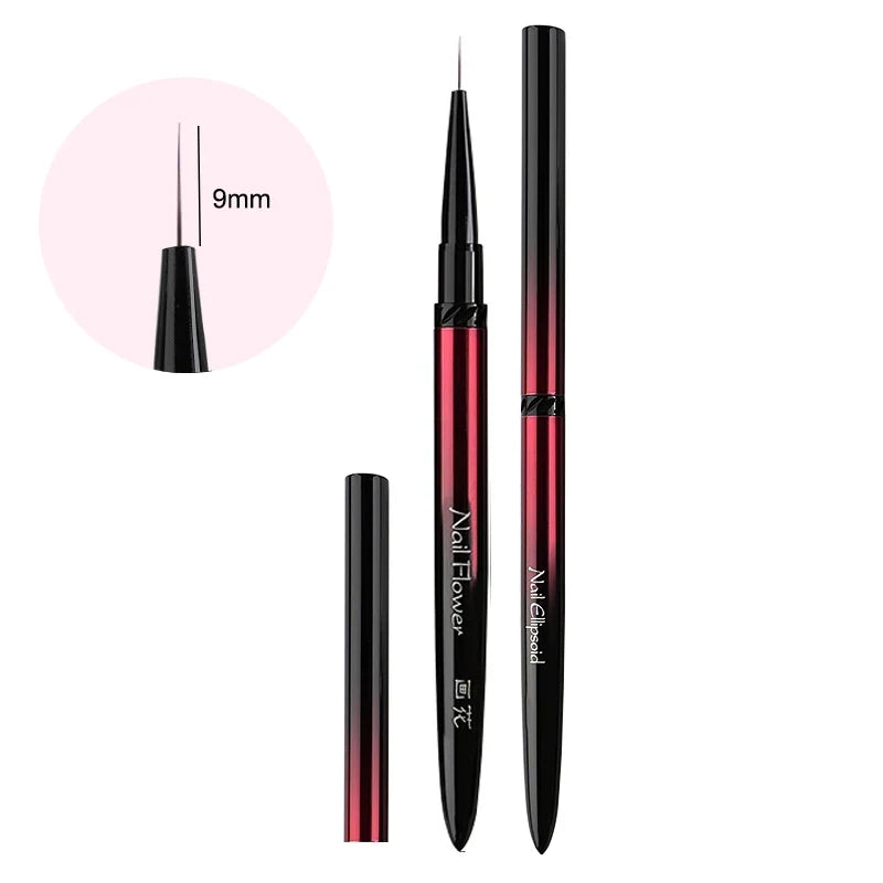 French Plaid Nail Art Brushes Set Line Grid Pattern Drawing Pen for DIY Design UV Gel Extension Manicure Painting Supplies - Curl and Collar
