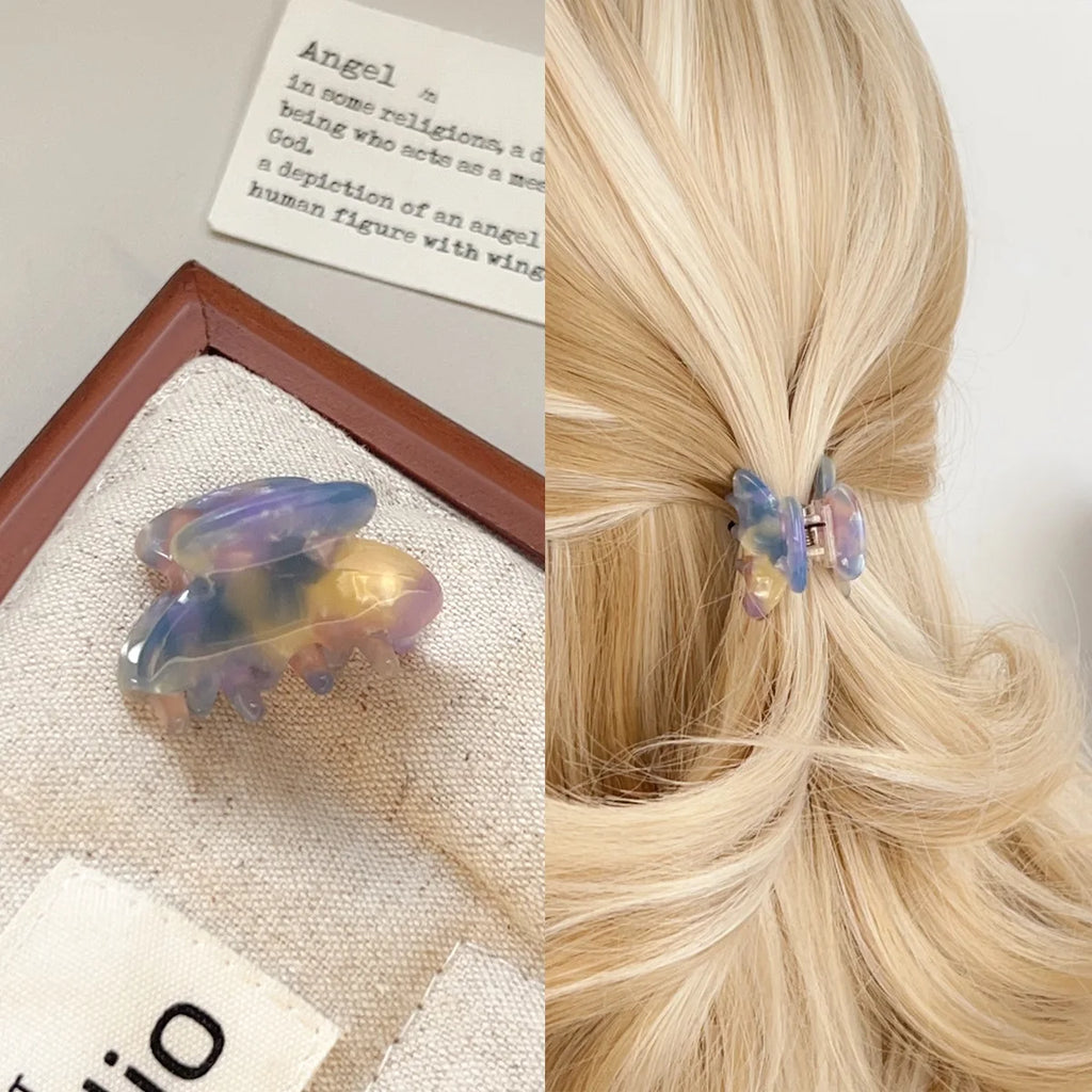 2026 New Korean style hair claw clip Fairy hair clips Mini Delicate hair claw Pretty hairclip Accessories for women - Curl and Collar