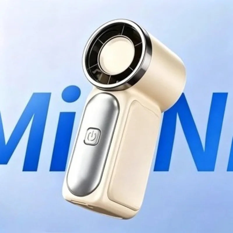 Portable Fan Convenient Creative Mini Fan Pocket Hand-held Fans Lightweight Suitable for Travel Camping Outdoors Digital Display - Curl and Collar