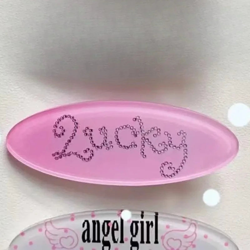 Y2K Rabbit Animal Hair Clip Set Cute Retro Style Oval Barrettes Bunny Music Doll & Piano Print Hairclips Jewelry - Curl and Collar