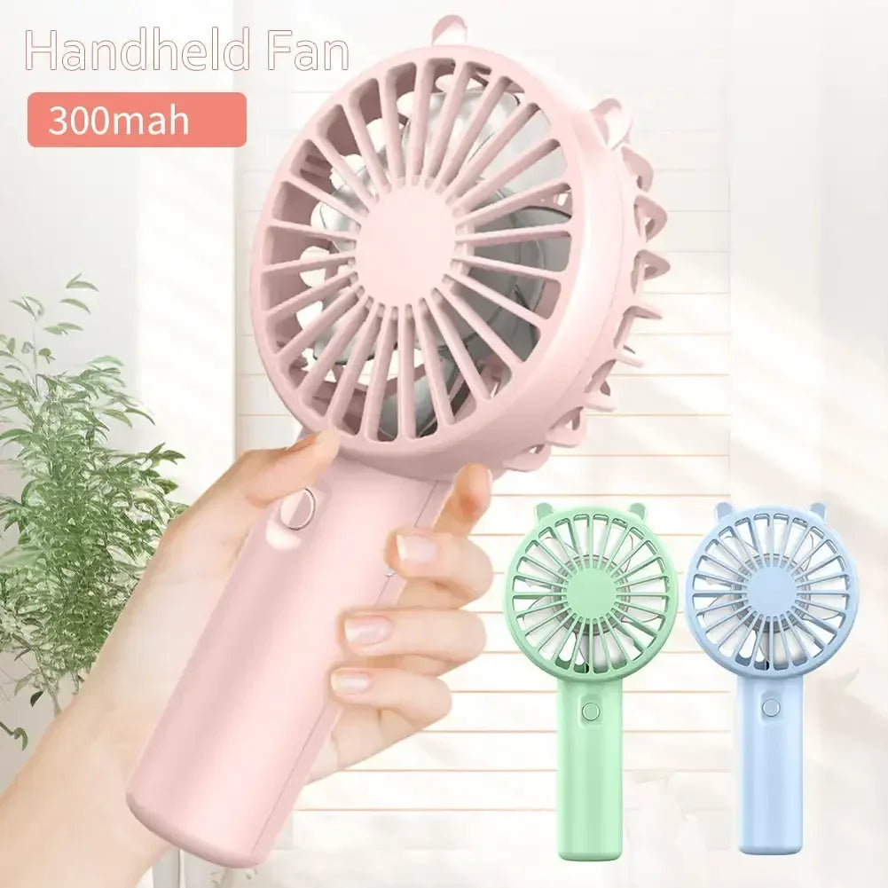 Portable Handheld Fan Small Cooling Fan USB Rechargeable Eyelash Eyelash Mute Cooler Handheld Fan Mini USB Rechargeable Desk - Curl and Collar