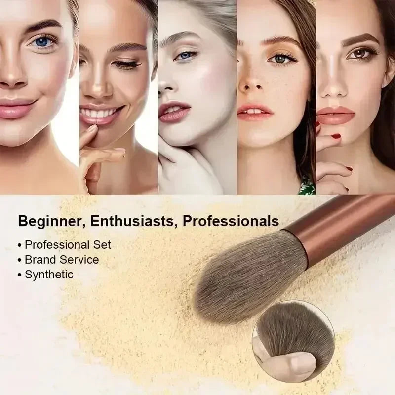Makeup Brush Set Soft Fluffy Professiona Cosmetic Foundation Powder Eyeshadow Kabuki Blending Make Up Brush Beauty Tool Makeup - Curl and Collar