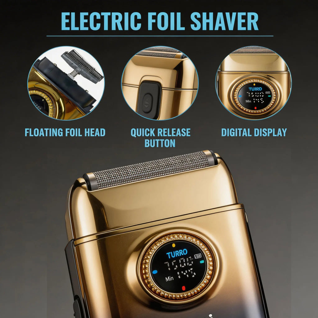 KM-1691+ KM-1671+ KM-T228 High-Performance Men's Grooming Kit: Powder Metallurgy Ceramic Blade Hair Clipper, High-Speed Reciprocating Electric Shaver, Premium 2-in-1 Trimmer for Home Use - Curl and Collar