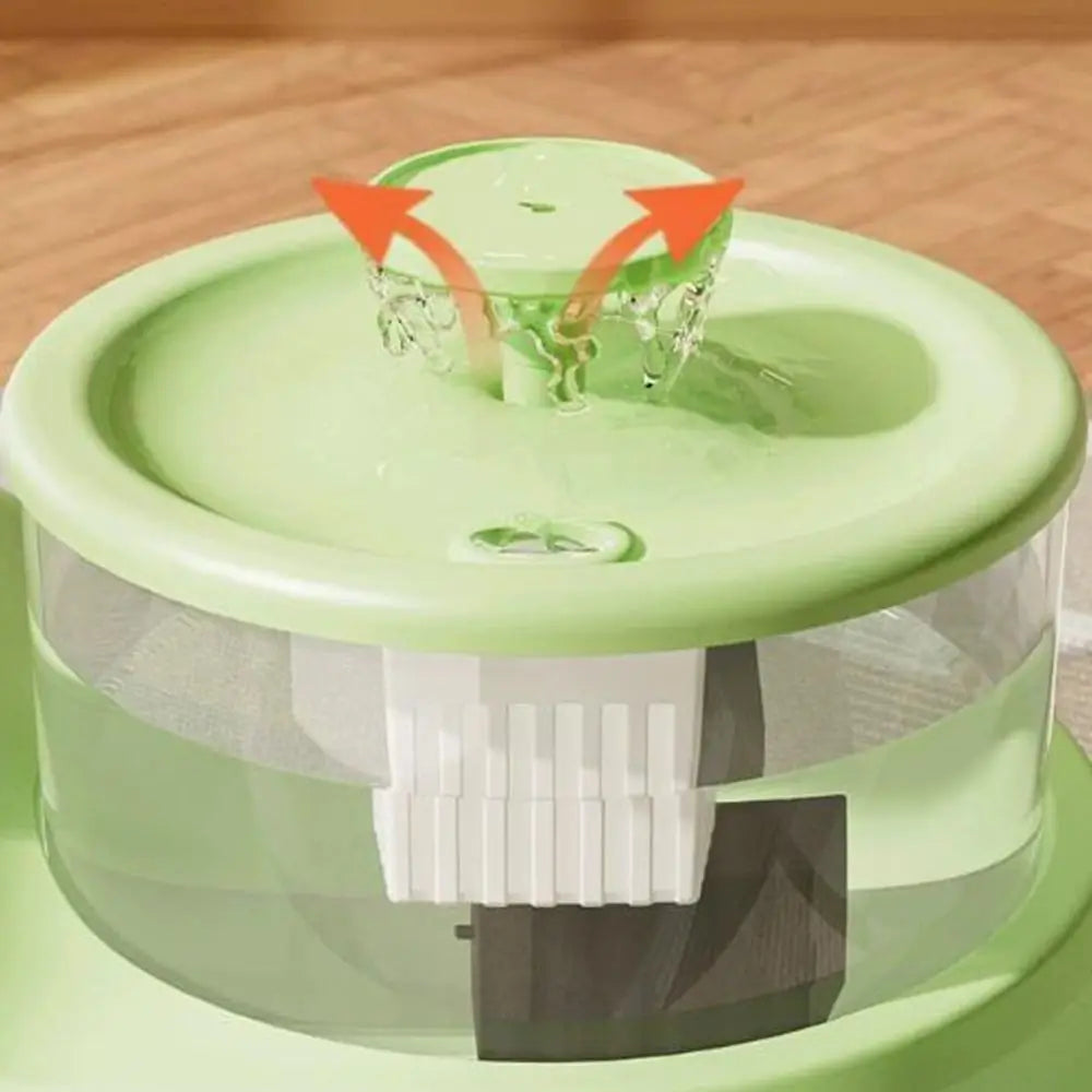 USB Charging 2-in-1 Pets Water Fountain Auto Filter Mute Cat Drinker Bowl Large Capacity Neck Protection Pet Feeder for Home - Curl and Collar