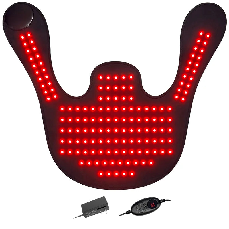 NEW 145LEDs Red Light Therapy Shawl 660nm&850nm for Neck and Shoulder Infrared Light Therapy for Body at Indoor Pain Relief - Curl and Collar