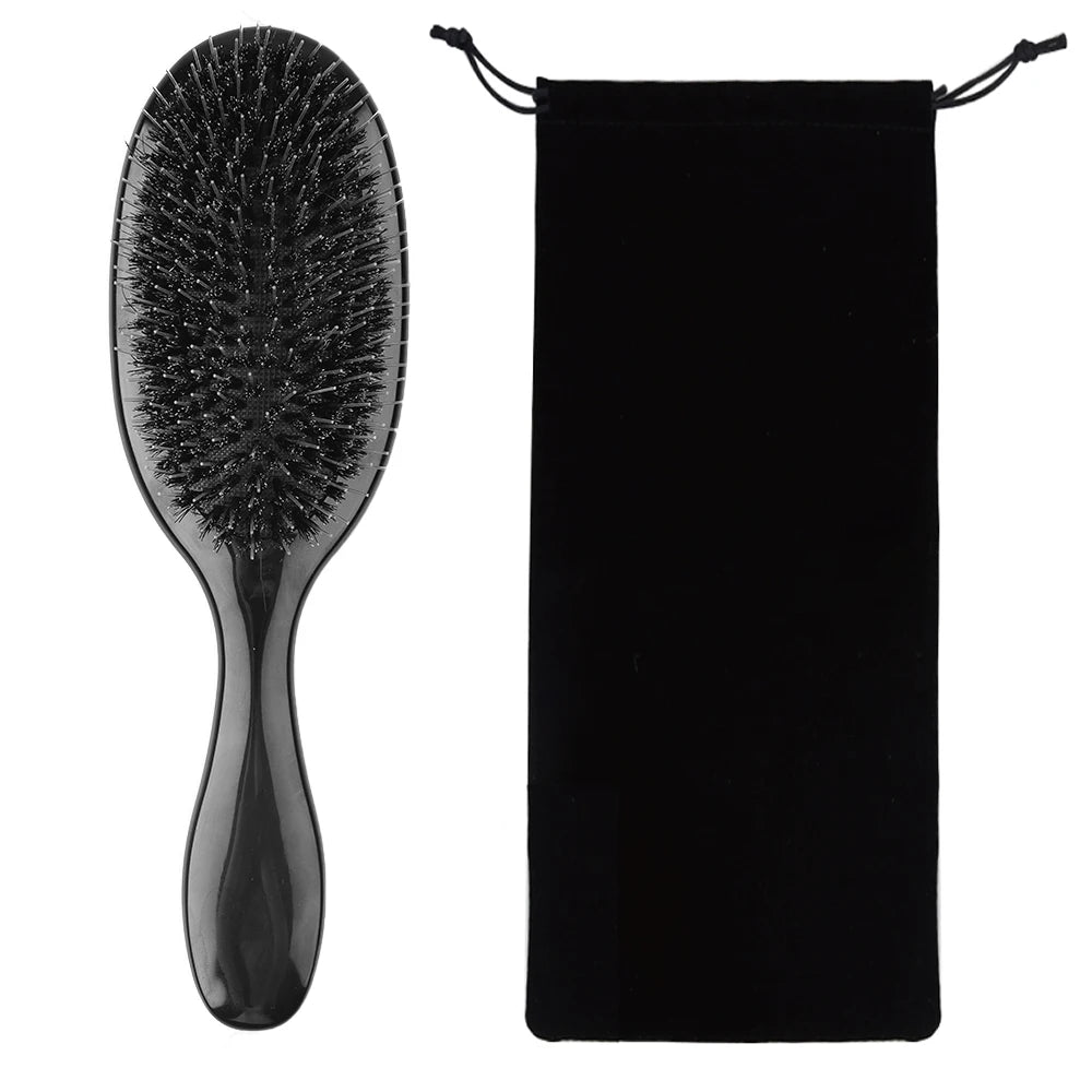ARLANY Boar Bristle Hair Brush Massage Comb Hair Styling Tool Hair Beauty Salon Accessories Hairdressing Hair Extensions Tool - Curl and Collar