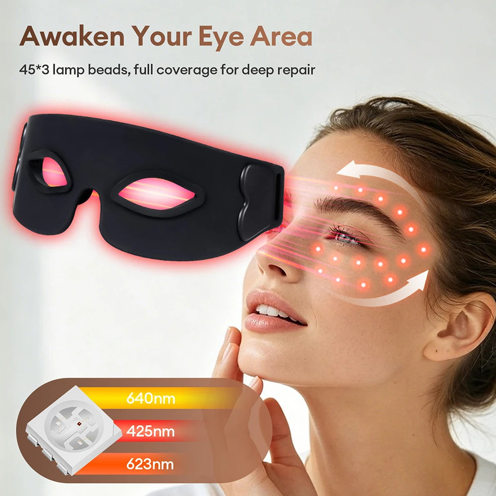Silicone Flexible Photon Eye Mask 7 Colors LED Eyes Beatuy Mask Relieves Eye Fatigue Anti-Wrinkle Dark Circles Eye Care LED Mask - Curl and Collar