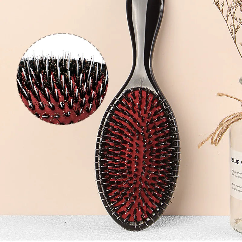 Barber Salon Hair Brush Hairdressing Detangling Combs Head Scalp Massager Comb Women Haircut Hairbrush Accessaries - Curl and Collar