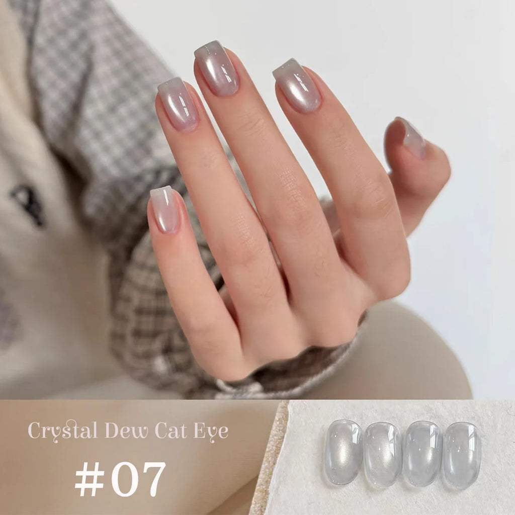 1-12pcs SHAKA Autumn Tanhua Cat Eye Pink Transparent Color Gel Nail Polish 2026 New Simple And Generous Halloween Nail Gel - Curl and Collar