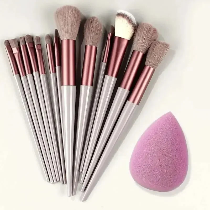 Makeup Brush Set Soft Fluffy Professiona Cosmetic Foundation Powder Eyeshadow Kabuki Blending Make Up Brush Beauty Tool Makeup - Curl and Collar