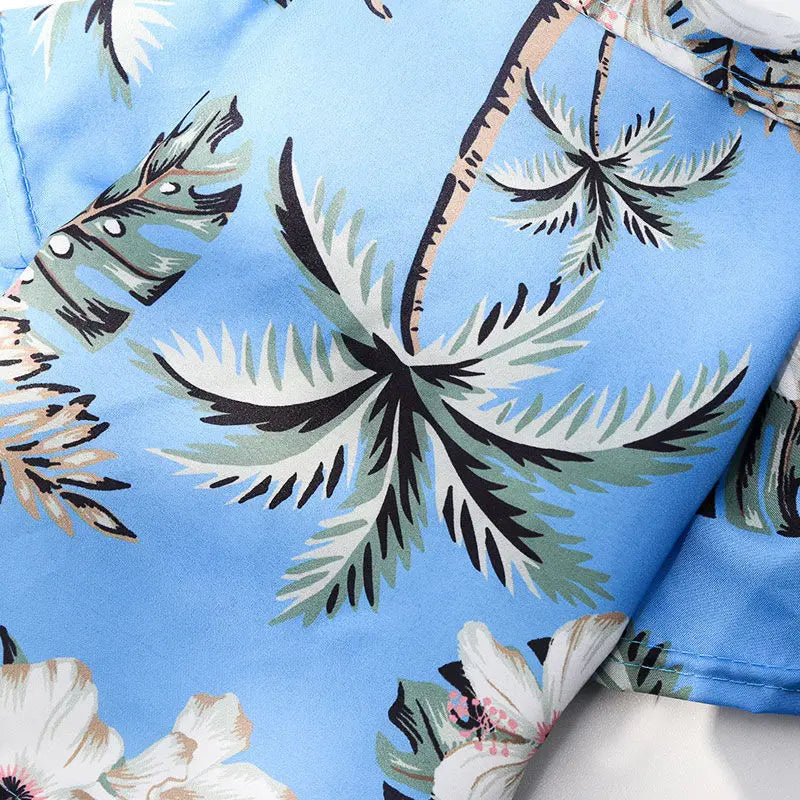Hawaiian Style Pet Dog Clothe Summer SandBeach Dog Shirts for Small Medium Dogs Puppy Cat Clothing Ropa Perro Pug French Bulldog - Curl and Collar