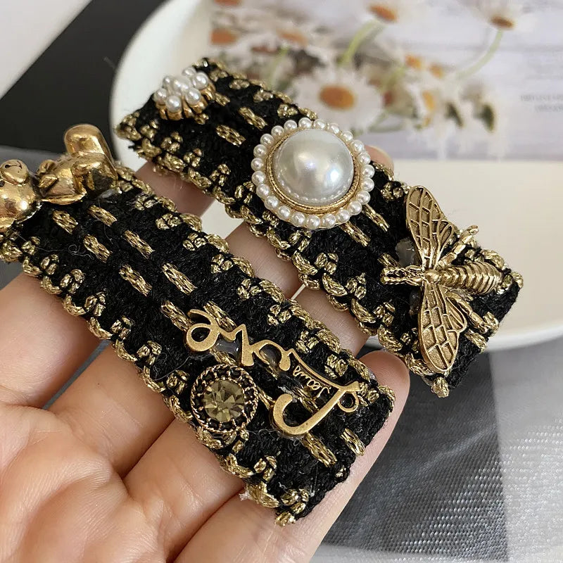 Korean Fashion Pearl Bee Hairpins Cute Insect BB Hair Clips Barrettes Luxulry Jewelry Wholesale Hair Accessories for Women
