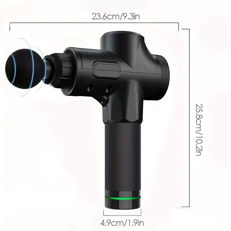 30 Level Massage Gun Fascia Deep Muscle Relax Body Neck Massager Electric Fitness Equipment Noise Reduction Male Female - Curl and Collar