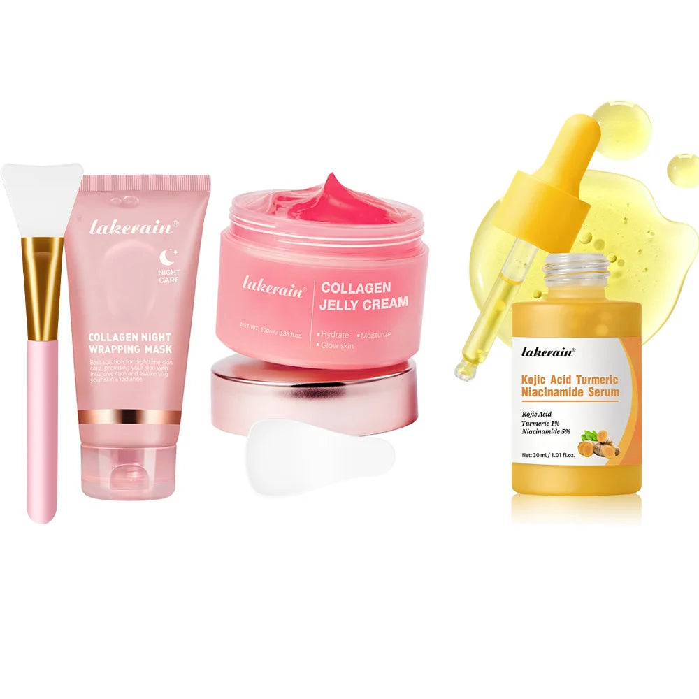 Korean Deep Collagen Mask Peel Off Mask Face Anti Wrinkle Lifting Skin Care Masks Bio Pack Night Wrapping Woman Overnight Skin - Curl and Collar