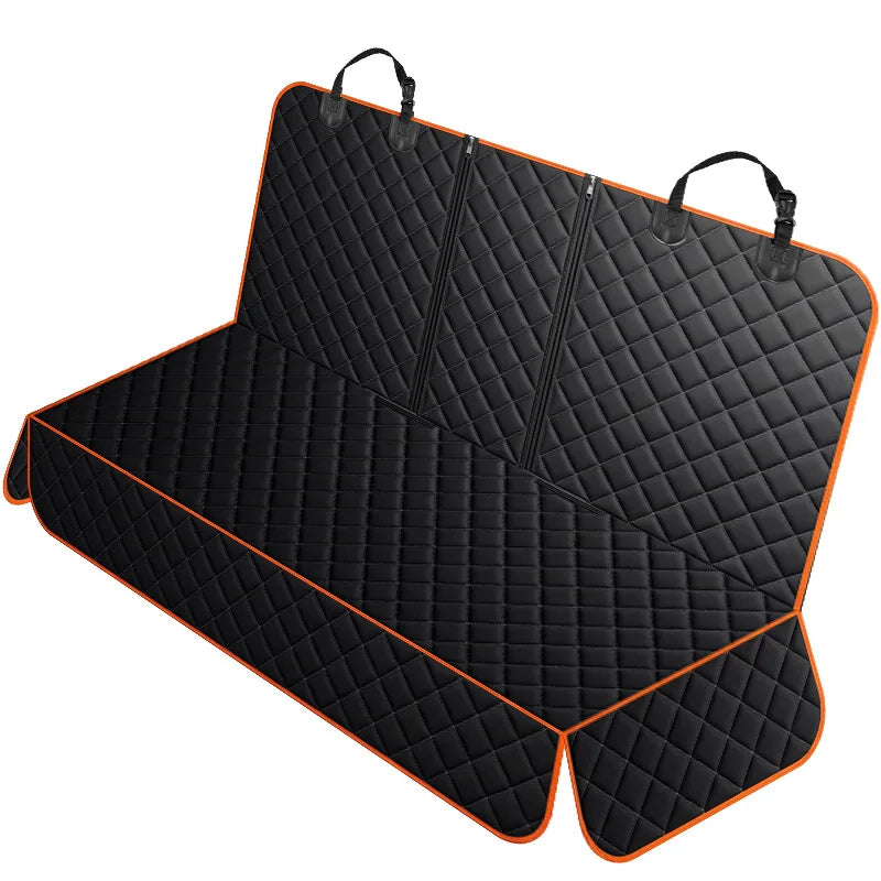 Pet Car Seat Isolation Mat Dog Travel Special Cushion Anti Dirty Waterproof Rear Back Seat Cover for Pets Car Accessories - Curl and Collar