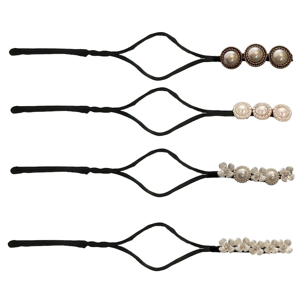 Sophisticated Hair Bun Maker Flower Donut Styling Tool for Elegant Wedding Party Updo DIY Hair Accessories Women's Gift - Curl and Collar