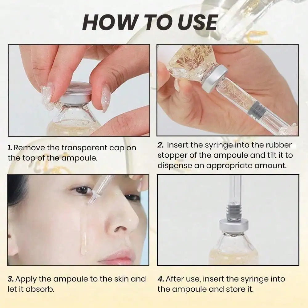 Deep Collagen Silk Peptide Facial Ampoule, Collagen Silk Peptide Facial Ampoule Serum, Dual Pentapeptide Hexapeptide Gentle Skin Essence, Improves Rough Dull Skin Texture, Practical Ladies Beauty Gift - Curl and Collar
