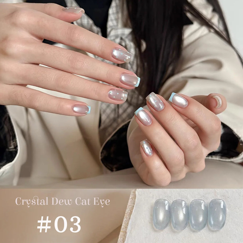 1-12pcs SHAKA Autumn Tanhua Cat Eye Pink Transparent Color Gel Nail Polish 2026 New Simple And Generous Halloween Nail Gel - Curl and Collar