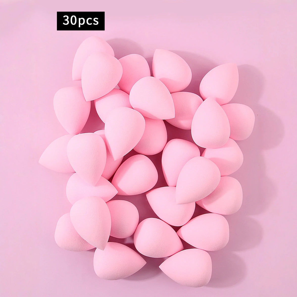 100/50/30/25/20/12PCS XL Super Affordable Large Soft Makeup Sponge Beauty Egg Set, No Powder Sticking Portable Makeup Tool - Curl and Collar