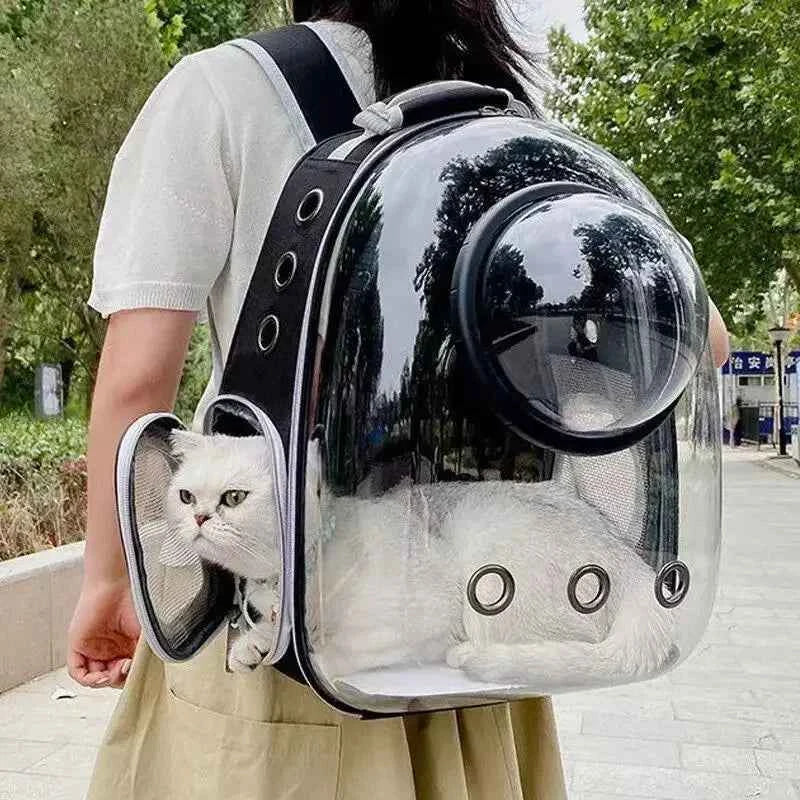 Transparent Portable Cat Carrier Backpack Breathable Bubble Pet Backpack for Small Animals Puppy Kitty Travel Capsule