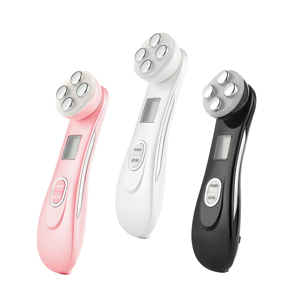 5 In 1 Home Facial Beauty Device Mesotherapy Electroporation RF Radio Frequency Facial LED Photon Skin Care Beauty Device Face Lifting Tighten - Curl and Collar
