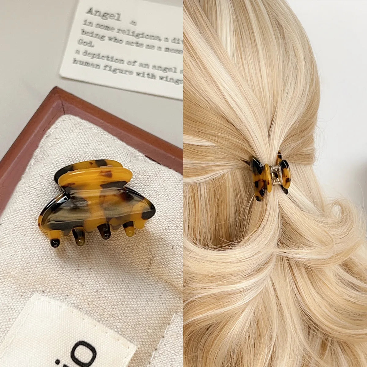 2026 New Korean style hair claw clip Fairy hair clips Mini Delicate hair claw Pretty hairclip Accessories for women - Curl and Collar