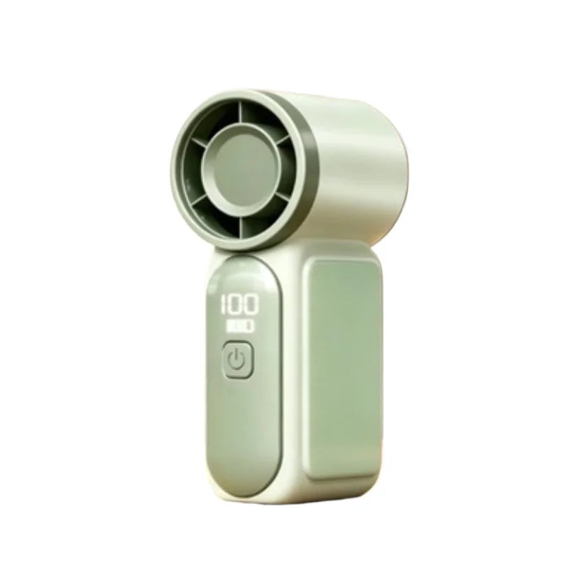 Portable Fan Convenient Creative Mini Fan Pocket Hand-held Fans Lightweight Suitable for Travel Camping Outdoors Digital Display - Curl and Collar