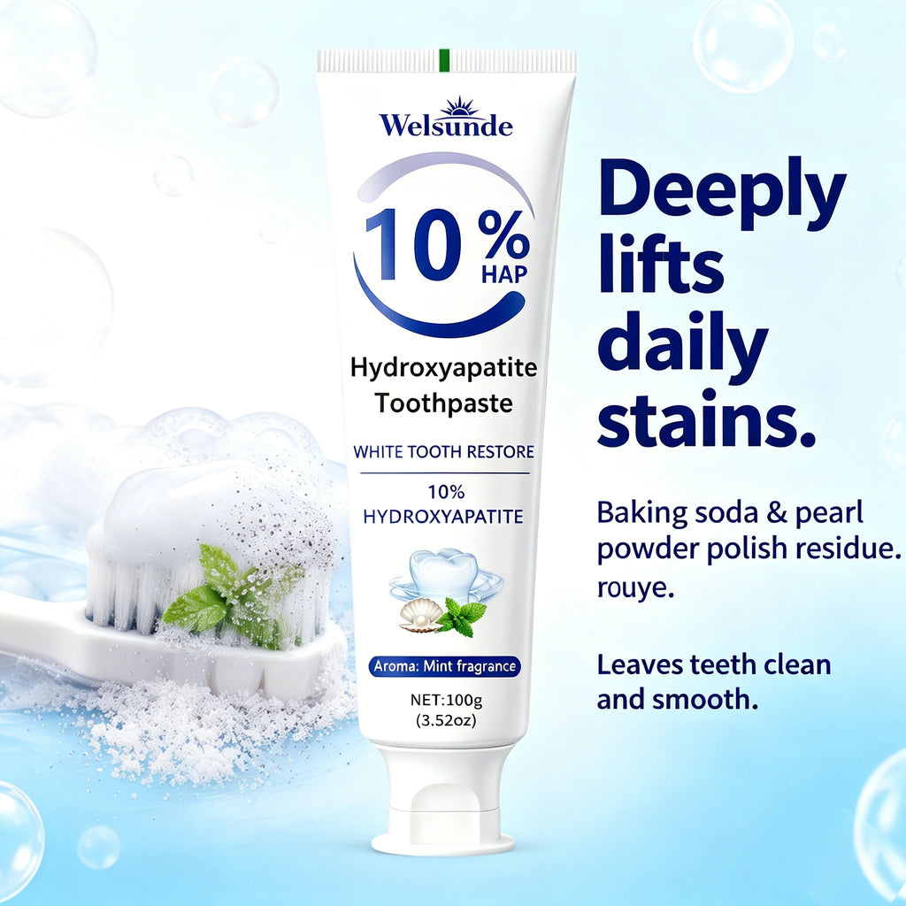 Powerful Whitening Toothpaste for Teeth & Deep Cleaning - Natural Mint Flavor, Breath Freshness, Micro-Polishing, Gentle on Sensitive Tooth & Gums, Oral Health, Specialized Dental Care, Suitable for Everyone, Perfect for Dail - Curl and Collar