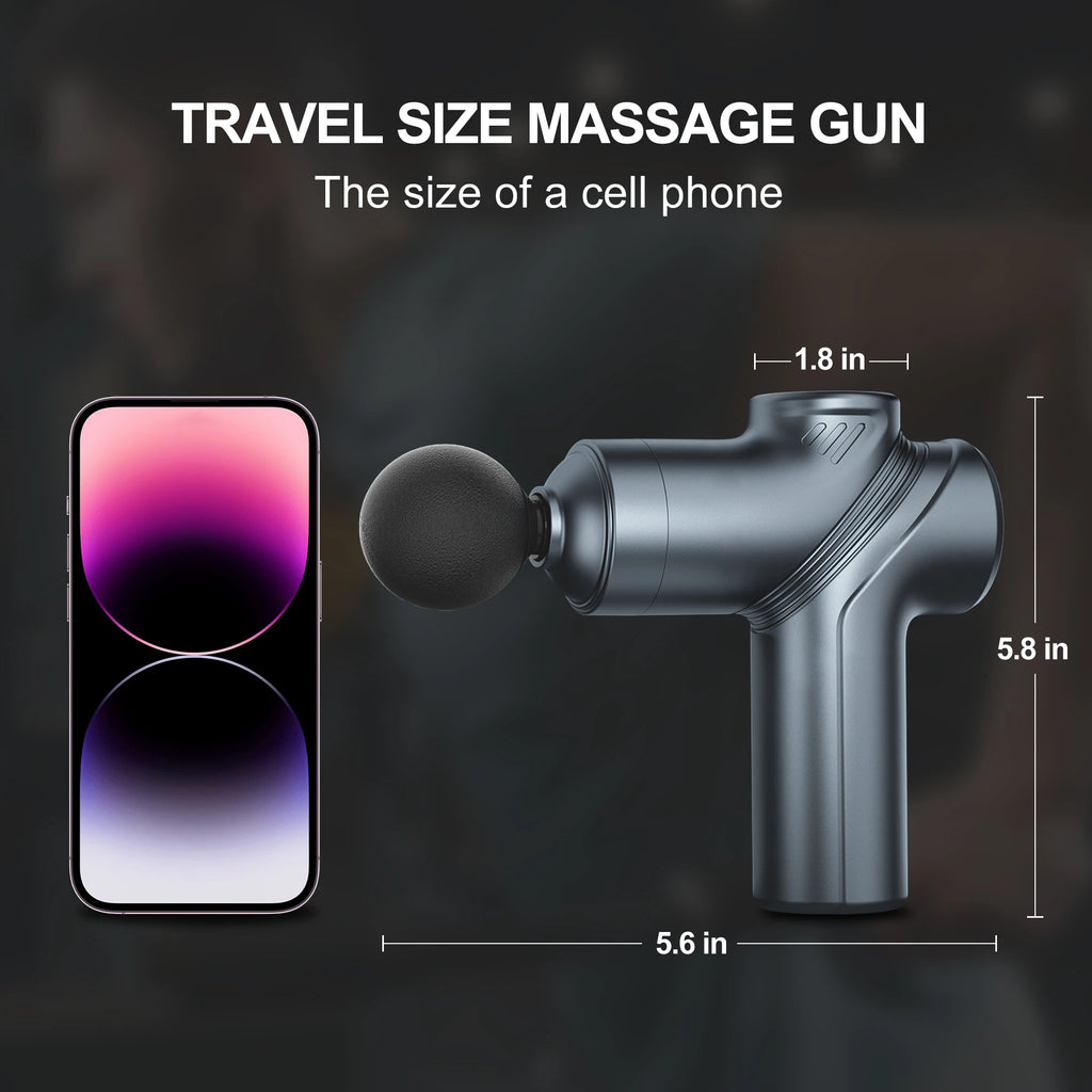 LEERCON Massage Gun Fascia Deep Muscle Relax Body Neck Massager Electric Fitness Equipment Noise Reduction Male Female - Curl and Collar