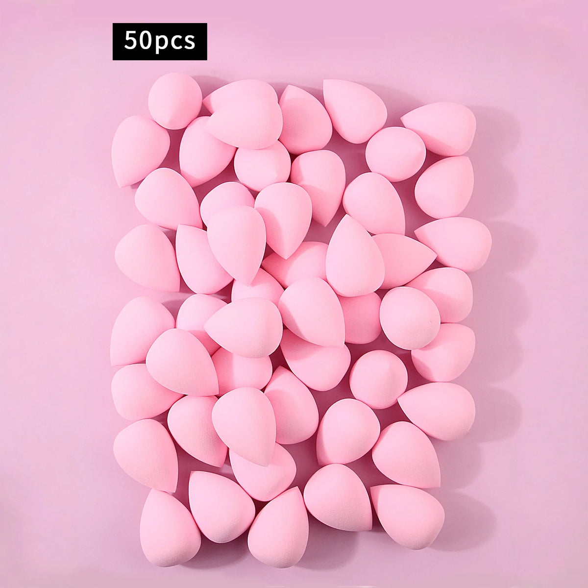 100/50/30/25/20/12PCS XL Super Affordable Large Soft Makeup Sponge Beauty Egg Set, No Powder Sticking Portable Makeup Tool - Curl and Collar