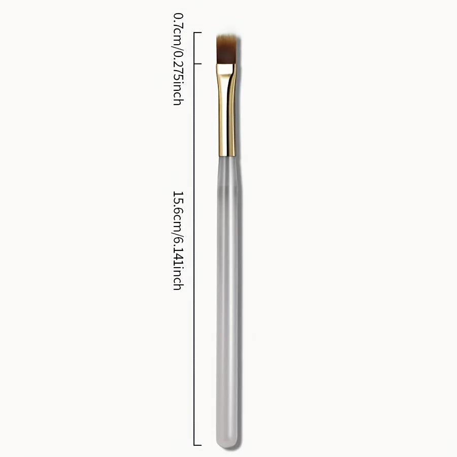 2pcs Wide Soft Bristle Nail Brush Gradient Design Acrylic Handle Gel Polish Applicator Nail Tools - Curl and Collar
