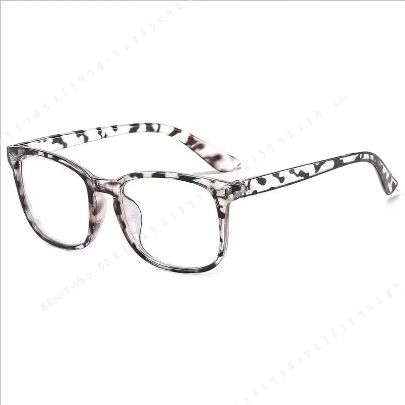 1 3 Pcs Minimalist Square Transparent Lens Glasses Blue Light Blocking Suitable For Daily And Casual Wear - Curl and Collar
