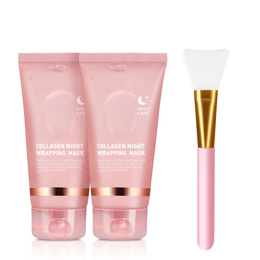Korean Deep Collagen Mask Peel Off Mask Face Anti Wrinkle Lifting Skin Care Masks Bio Pack Night Wrapping Woman Overnight Skin - Curl and Collar