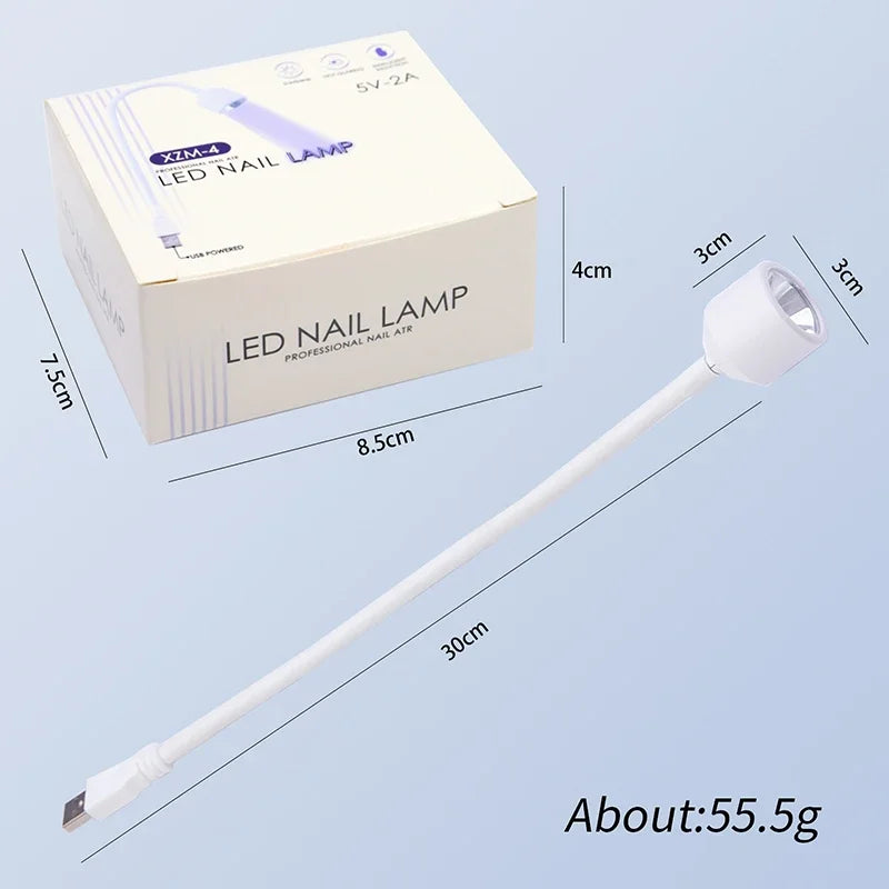 Mini Nail Dryer UV LED Nail Lamp Foldable USB Curing Lights Desk Lamp For Nail Gel Polish Quick Dry Nail Art Dryer Manicure Tool - Curl and Collar